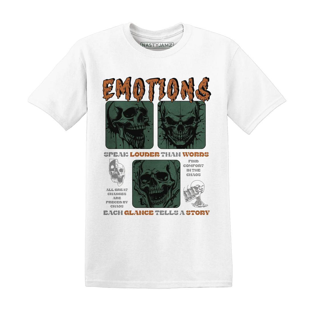 Dunk-Low-Ceramic-NastyJamz-T-Shirt-Match-Emotions-Skull