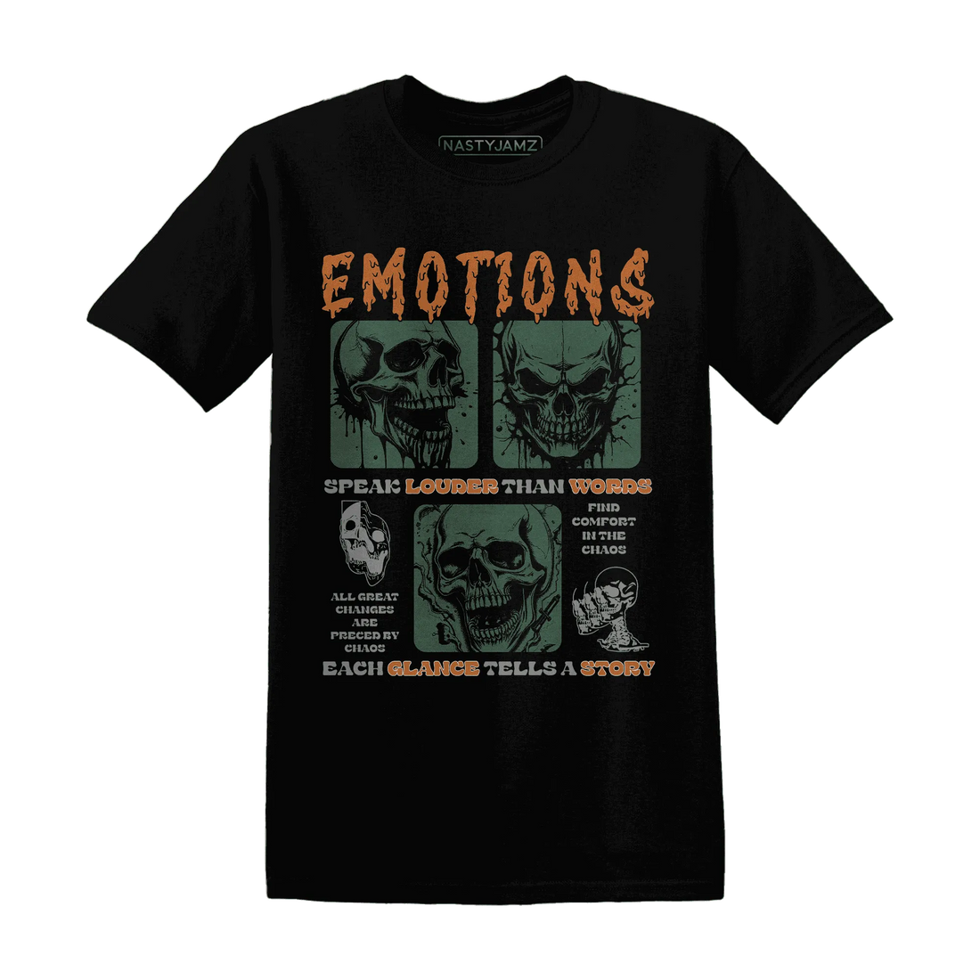 Dunk-Low-Ceramic-NastyJamz-T-Shirt-Match-Emotions-Skull