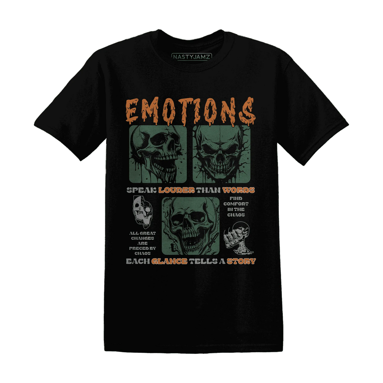 Dunk-Low-Ceramic-NastyJamz-T-Shirt-Match-Emotions-Skull