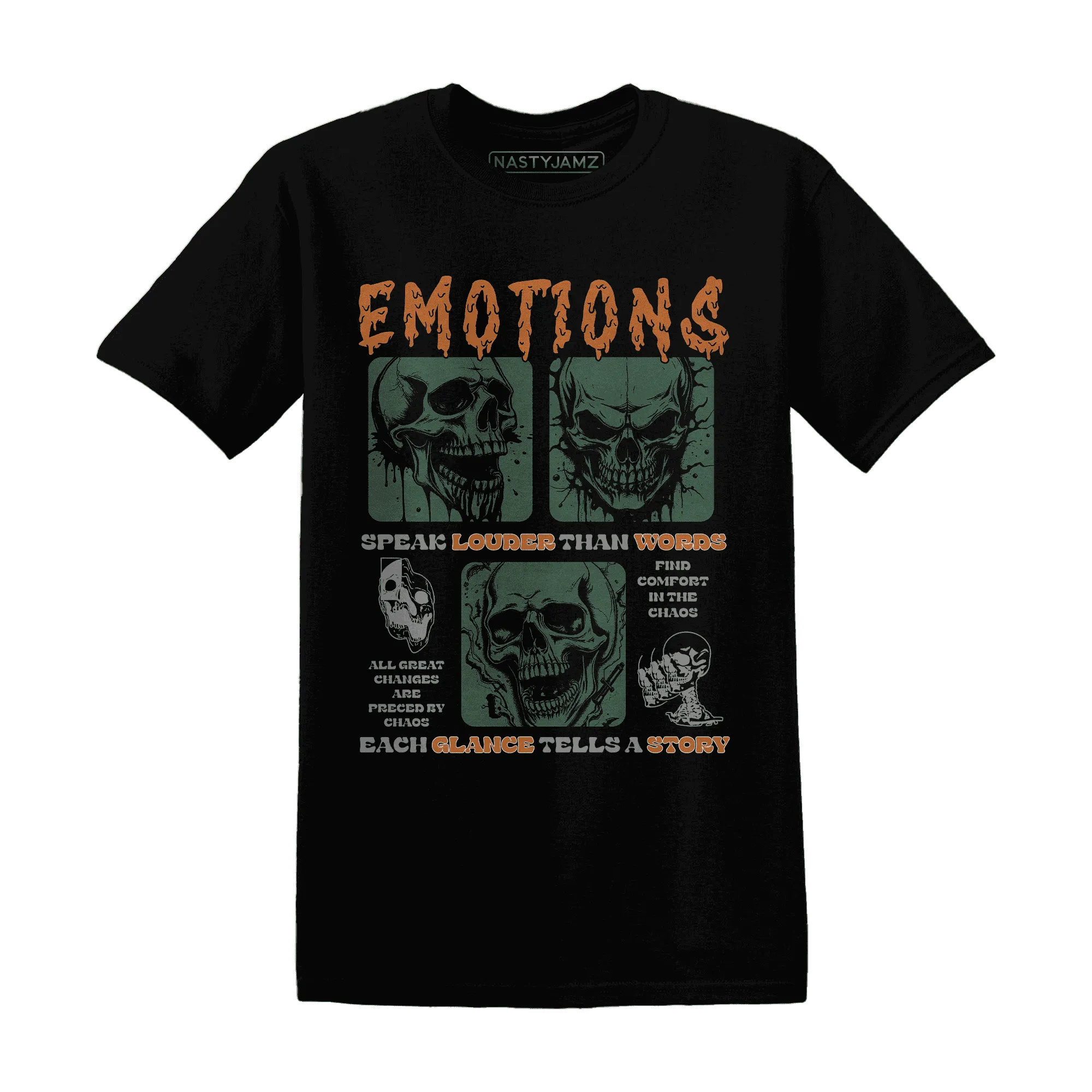 Dunk-Low-Ceramic-NastyJamz-T-Shirt-Match-Emotions-Skull