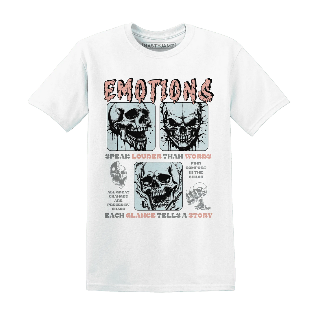 Dunk-Low-Glacier-Blue-Arctic-Orange-NastyJamz-T-Shirt-Match-Emotions-Skull