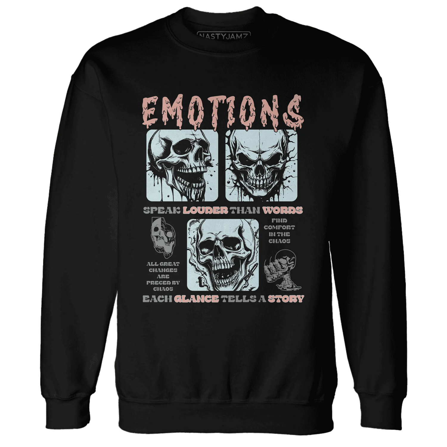 Dunk-Low-Glacier-Blue-Arctic-Orange-NastyJamz-Sweatshirt-Match-Emotions-Skull
