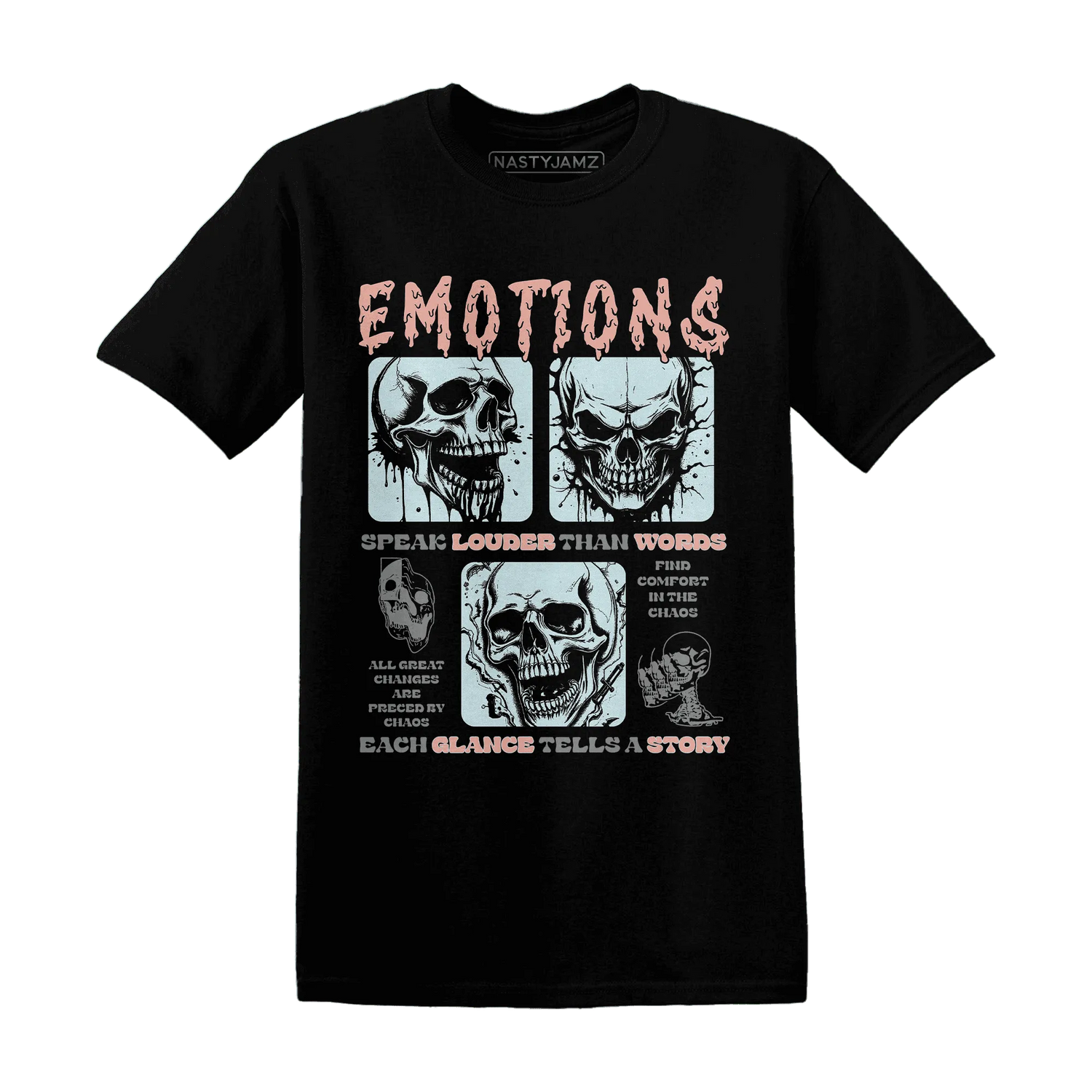 Dunk-Low-Glacier-Blue-Arctic-Orange-NastyJamz-T-Shirt-Match-Emotions-Skull