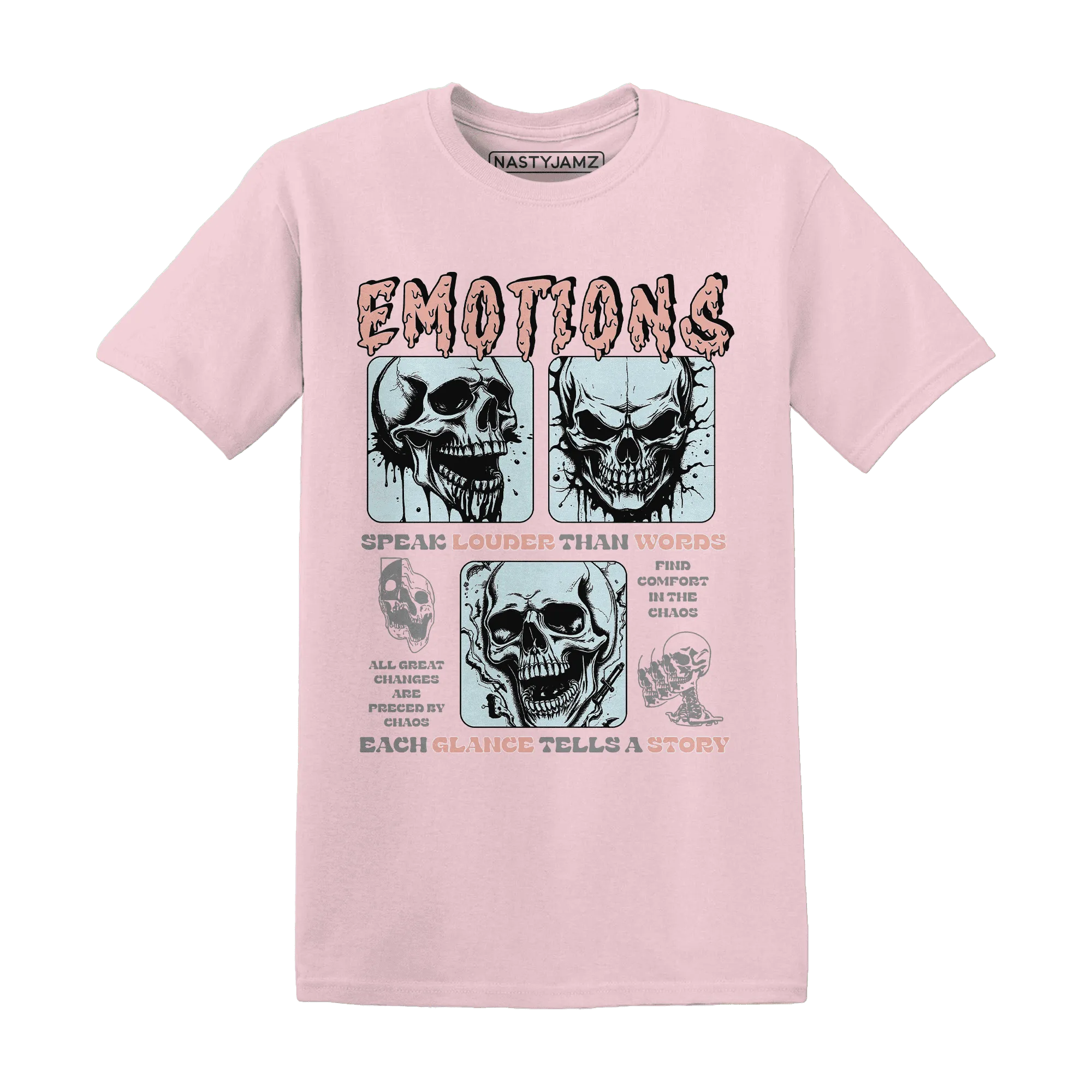 Dunk-Low-Glacier-Blue-Arctic-Orange-NastyJamz-T-Shirt-Match-Emotions-Skull