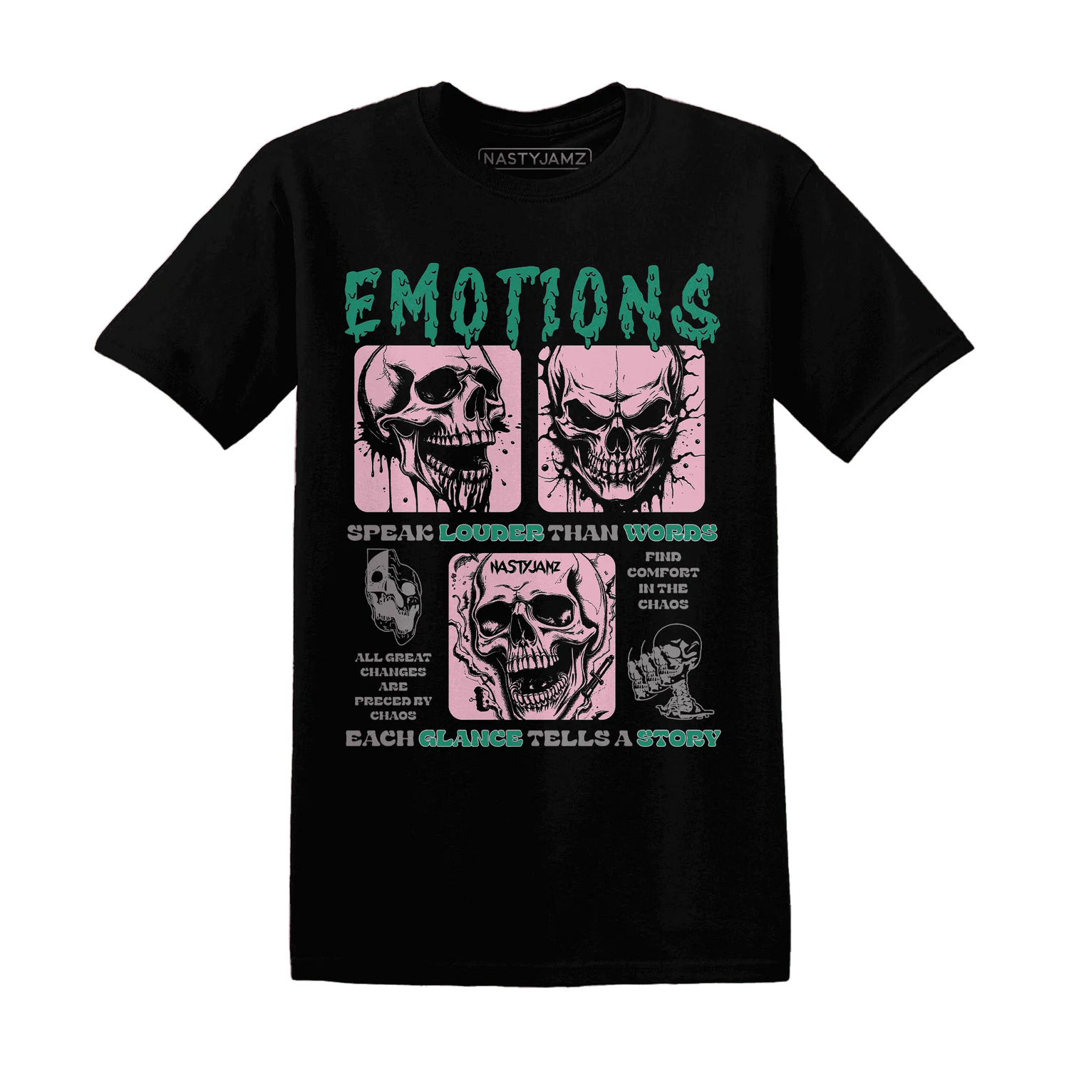 Dunk-Pink-Malachite-Medium-Soft-Low-Sail-NastyJamz-T-Shirt-Match-Emotions-Skull