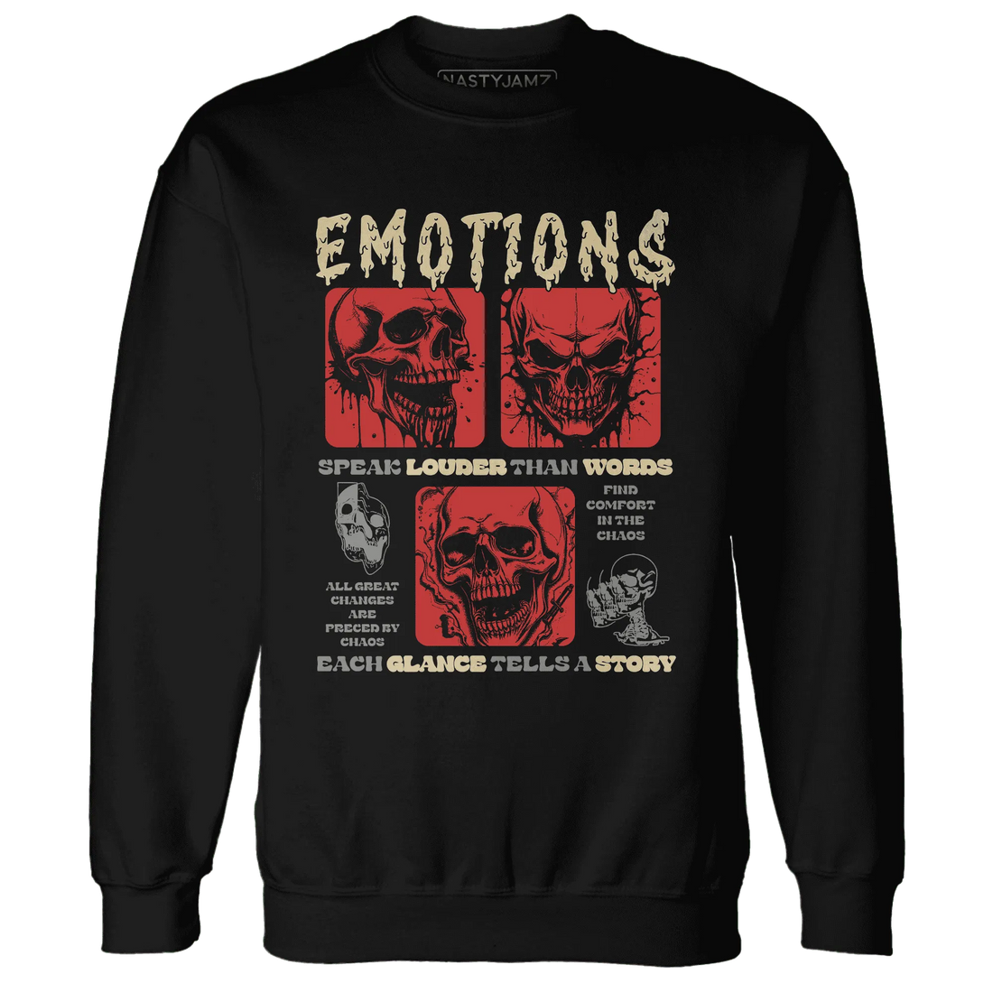 Dunk-Strawberry-Waffle-NastyJamz-Sweatshirt-Match-Emotions-Skull
