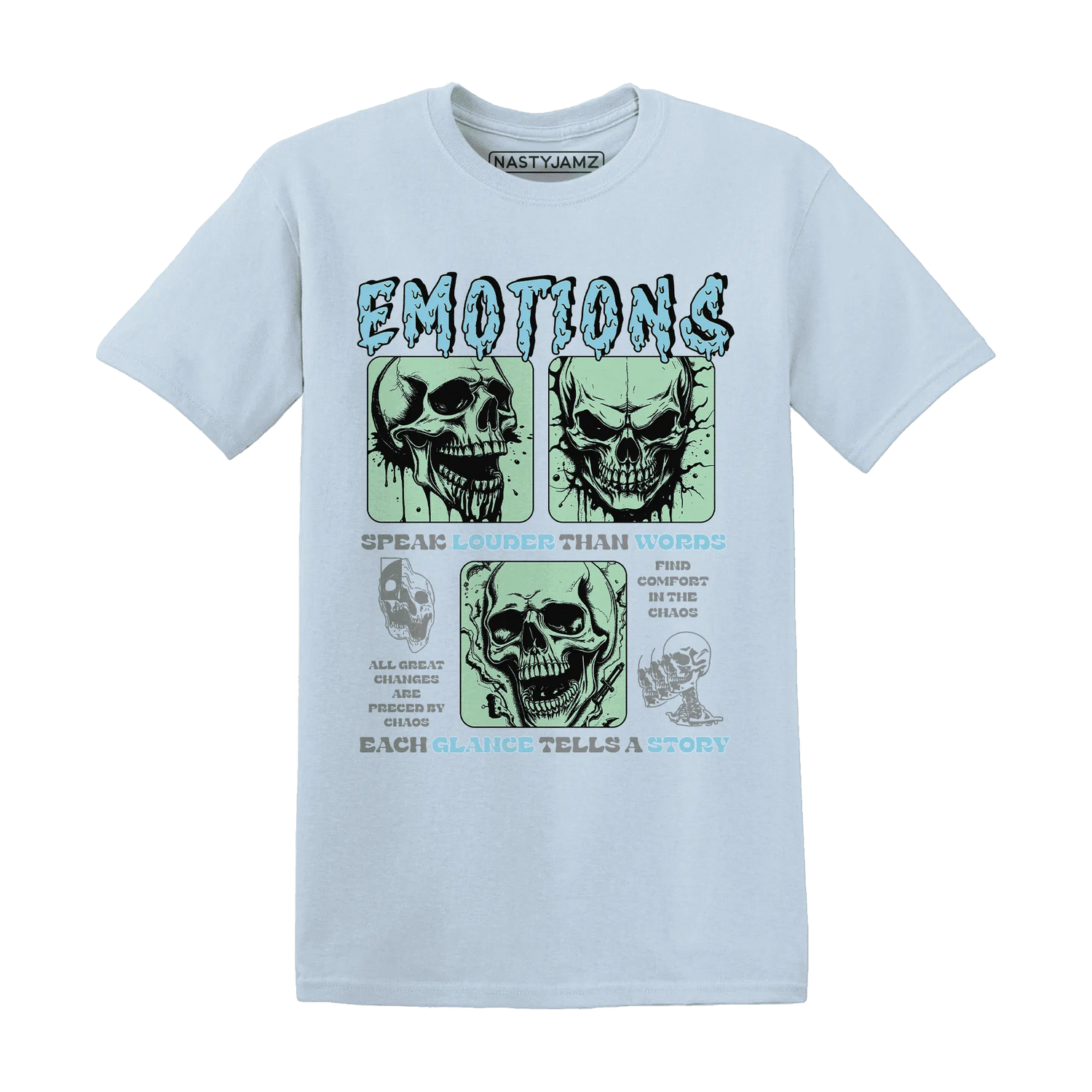 Dunk-Verdy-Visty-Blue-Gaze-Light-Arctic-T-Shirt-Match-Emotions-Skull