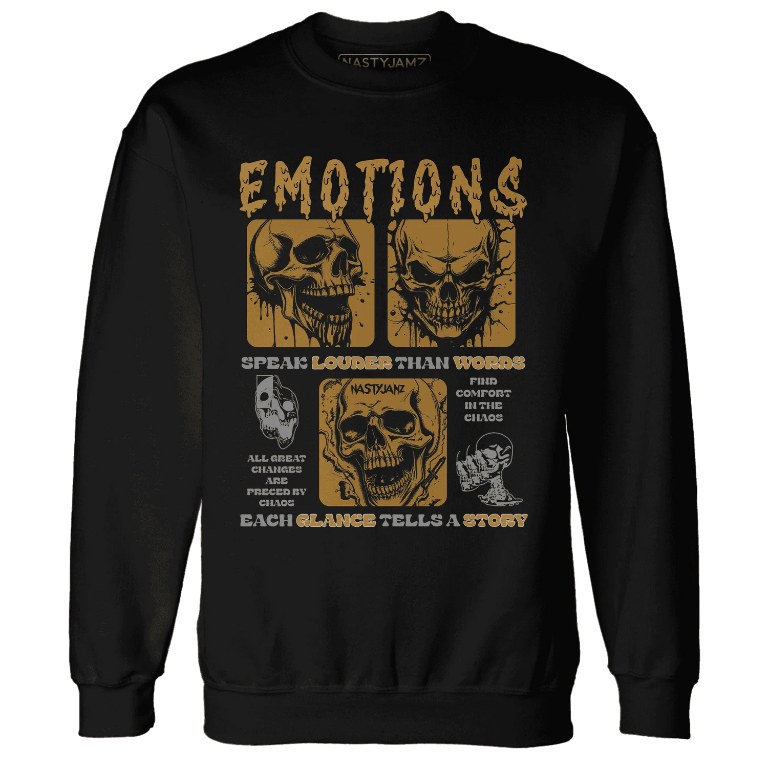 Wheat-13s-NastyJamz-Sweatshirt-Match-Emotions-Skull