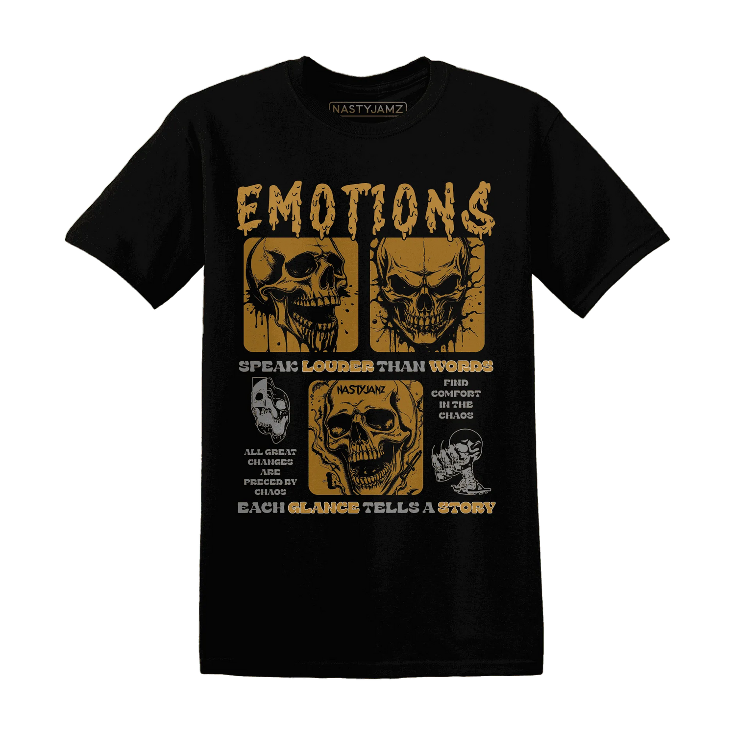 Wheat-13s-NastyJamz-T-Shirt-Match-Emotions-Skull