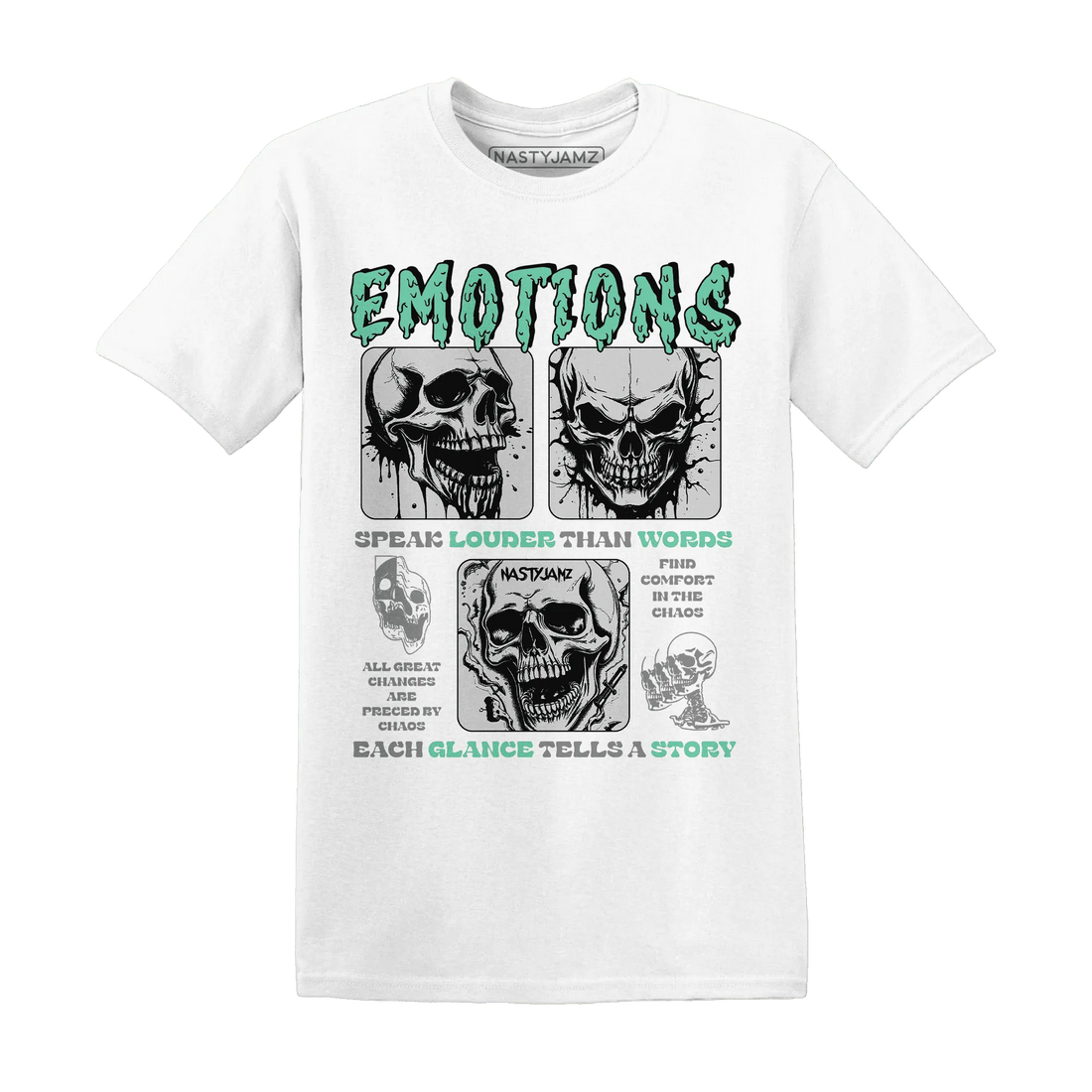 Green-Glow-3s-NastyJamz-T-Shirt-Match-Emotions-Skull