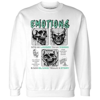 NastyJamz-Green-Glow-3s-Sweatshirt-Match-Emotions-Skull