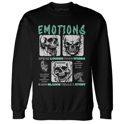 NastyJamz-Green-Glow-3s-Sweatshirt-Match-Emotions-Skull