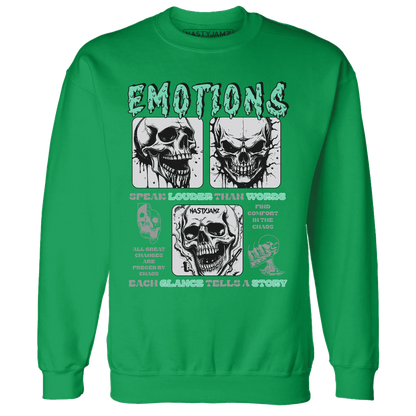 NastyJamz-Green-Glow-3s-Sweatshirt-Match-Emotions-Skull