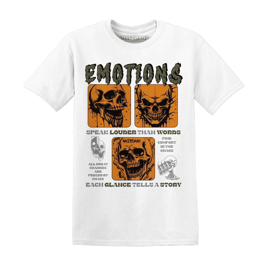 NastyJamz-Olive-5s-T-Shirt-Match-Emotions-Skull