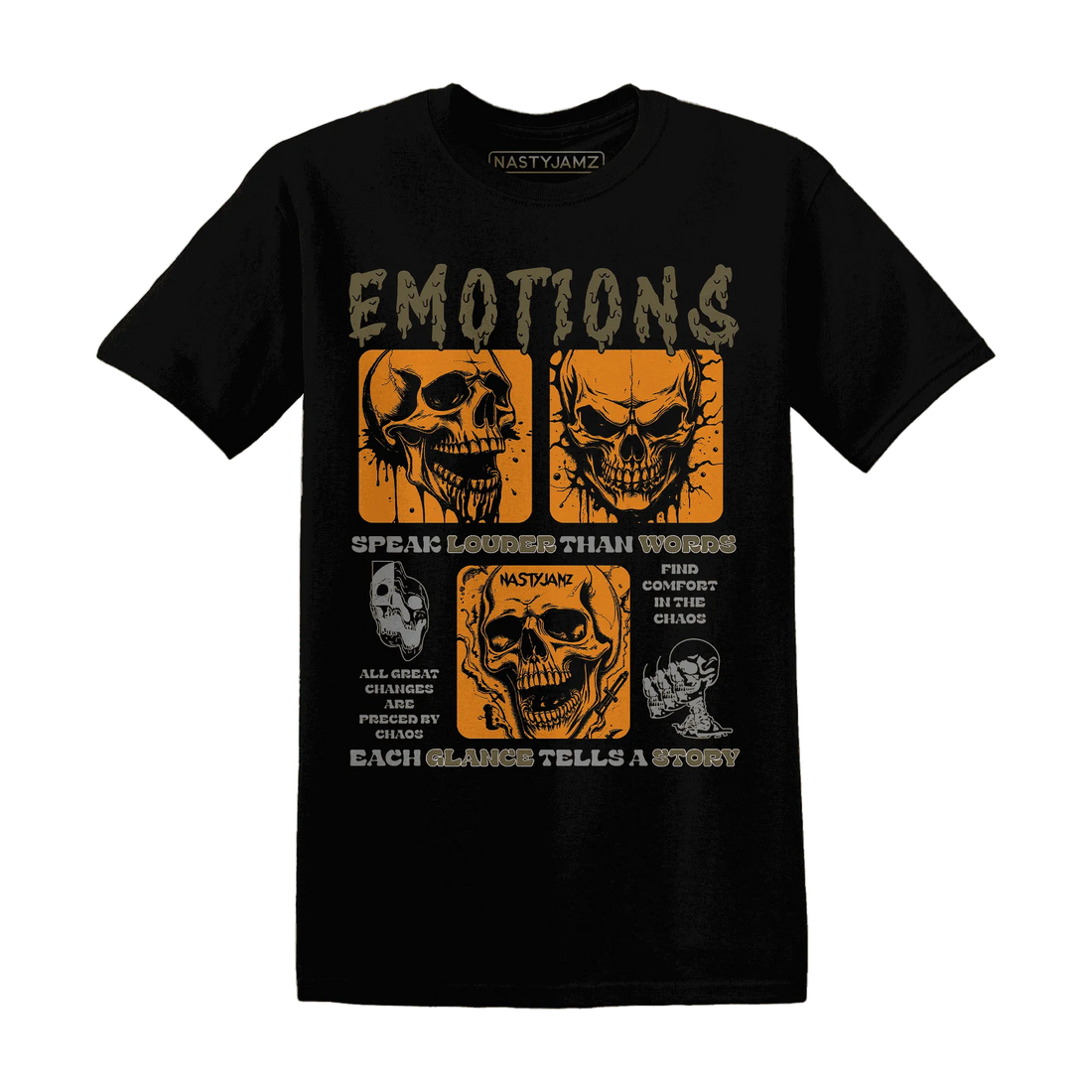 NastyJamz-Olive-5s-T-Shirt-Match-Emotions-Skull