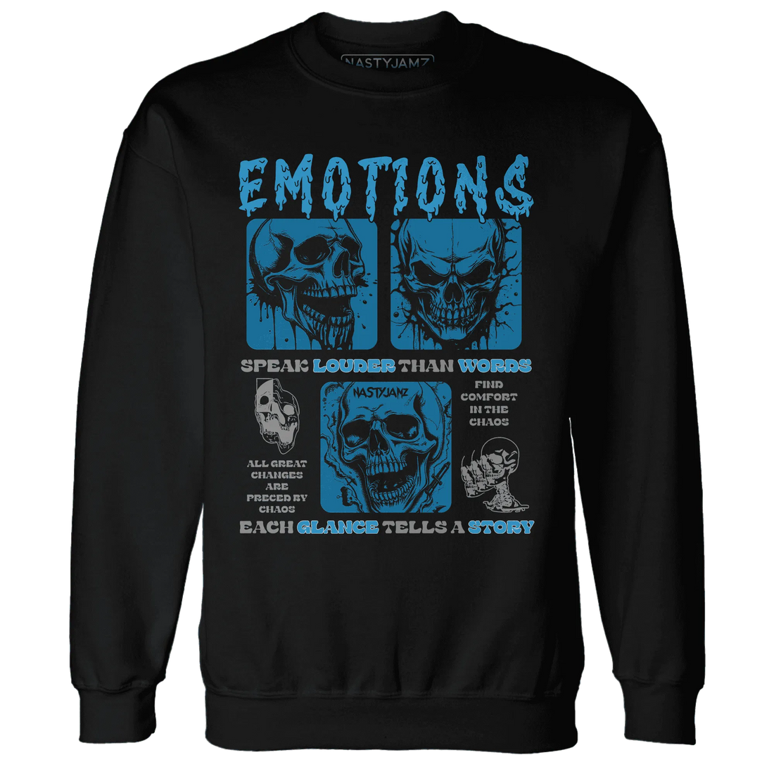 NastyJamz-Powder-Blue-9s-Sweatshirt-Match-Emotions-Skull