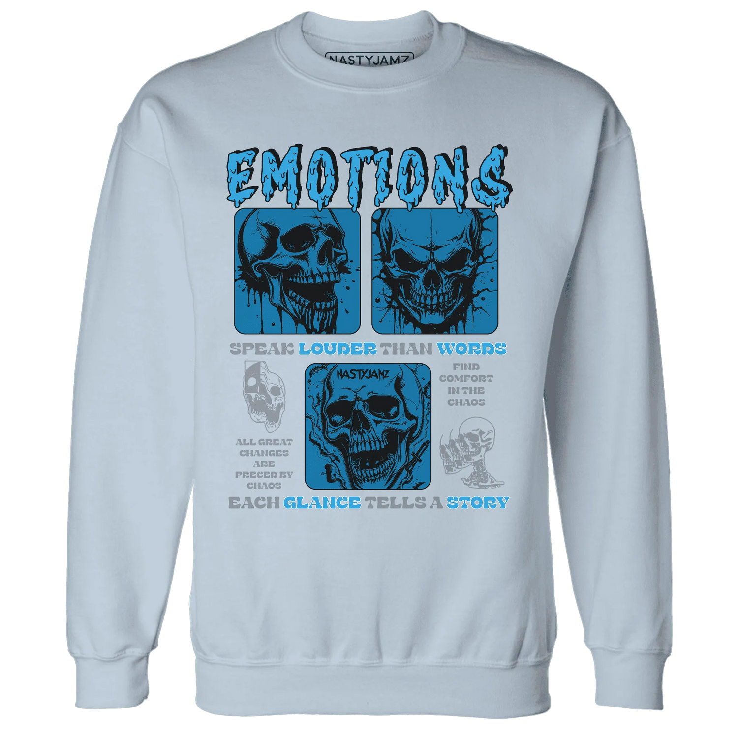 NastyJamz-Powder-Blue-9s-Sweatshirt-Match-Emotions-Skull