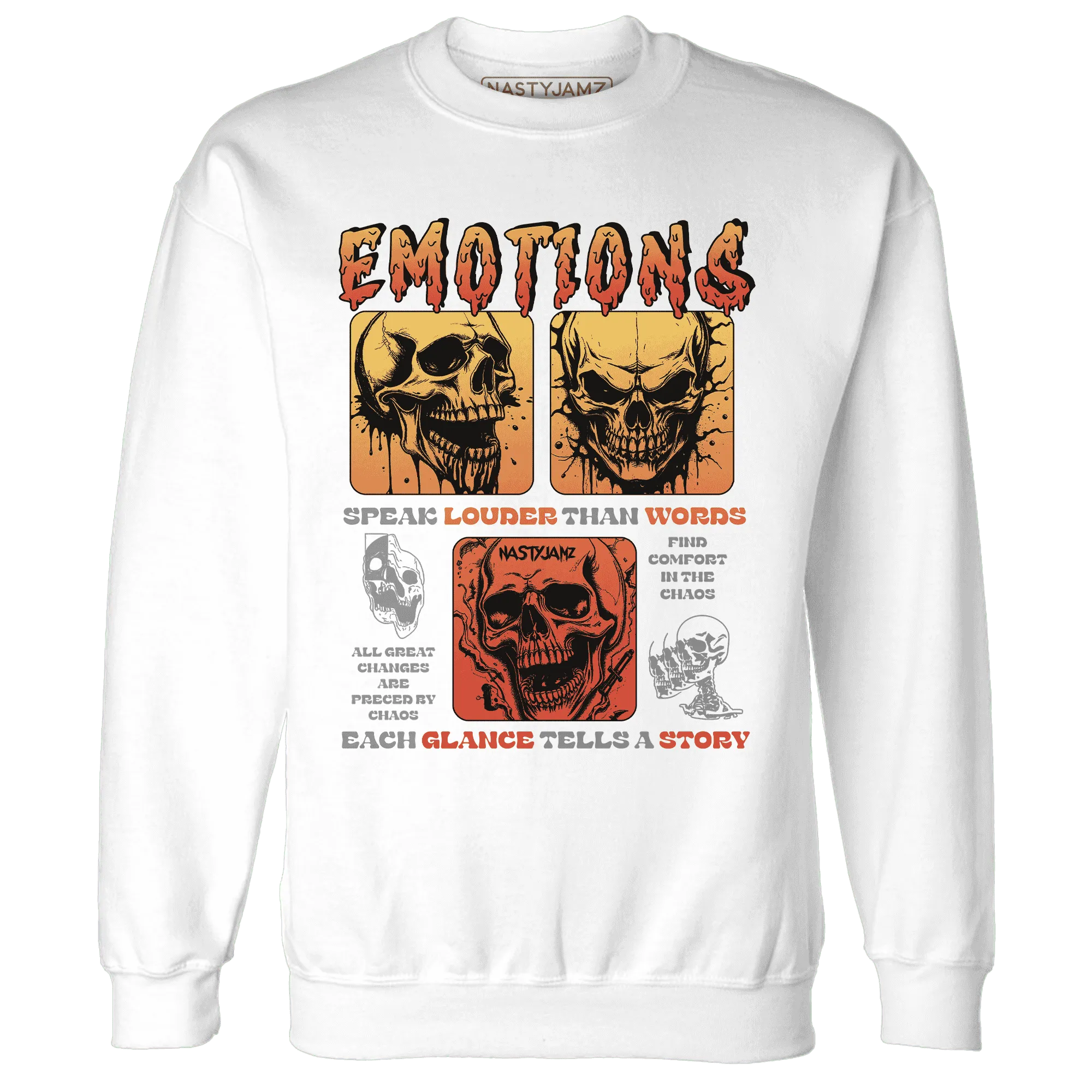 VaporMax-Crimson-Total-Orange-Plus-NastyJamz-Sweatshirt-Match-Emotions-Skull