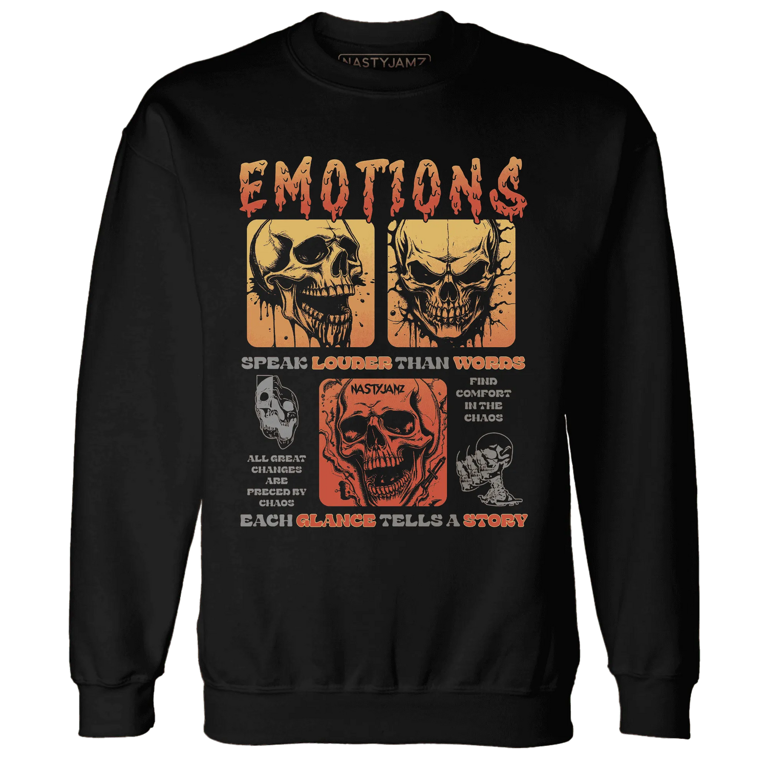 VaporMax-Crimson-Total-Orange-Plus-NastyJamz-Sweatshirt-Match-Emotions-Skull