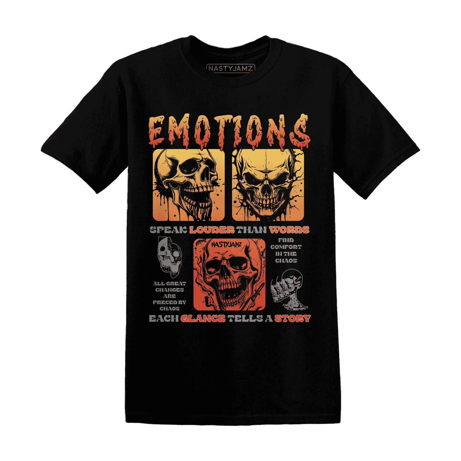 VaporMax-Crimson-Total-Orange-Plus-NastyJamz-T-Shirt-Match-Emotions-Skull