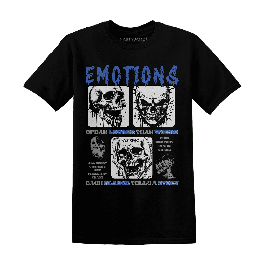 VaporMax-Game-Royal-Blue-NastyJamz-T-Shirt-Match-Emotions-Skull
