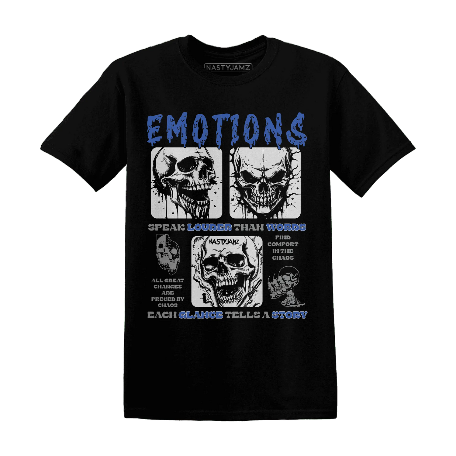 VaporMax-Game-Royal-Blue-NastyJamz-T-Shirt-Match-Emotions-Skull