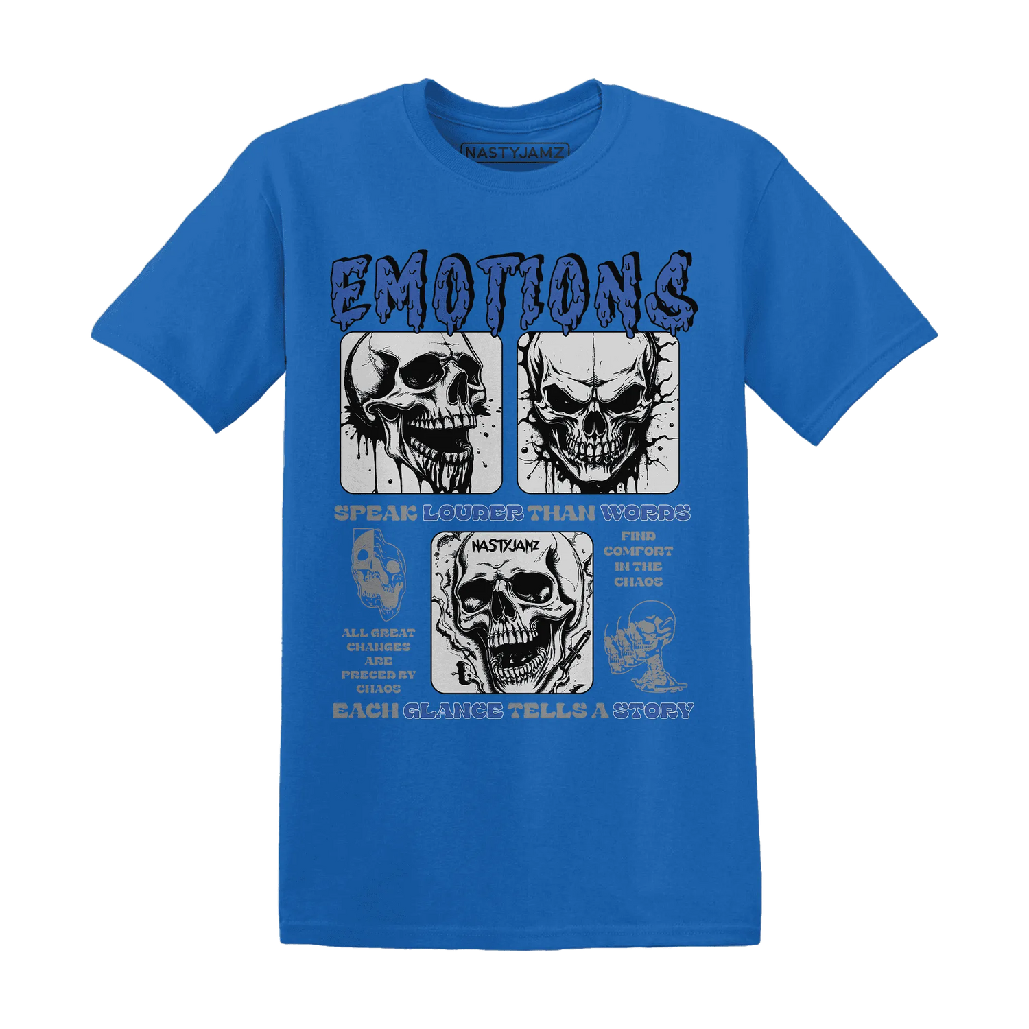 VaporMax-Game-Royal-Blue-NastyJamz-T-Shirt-Match-Emotions-Skull