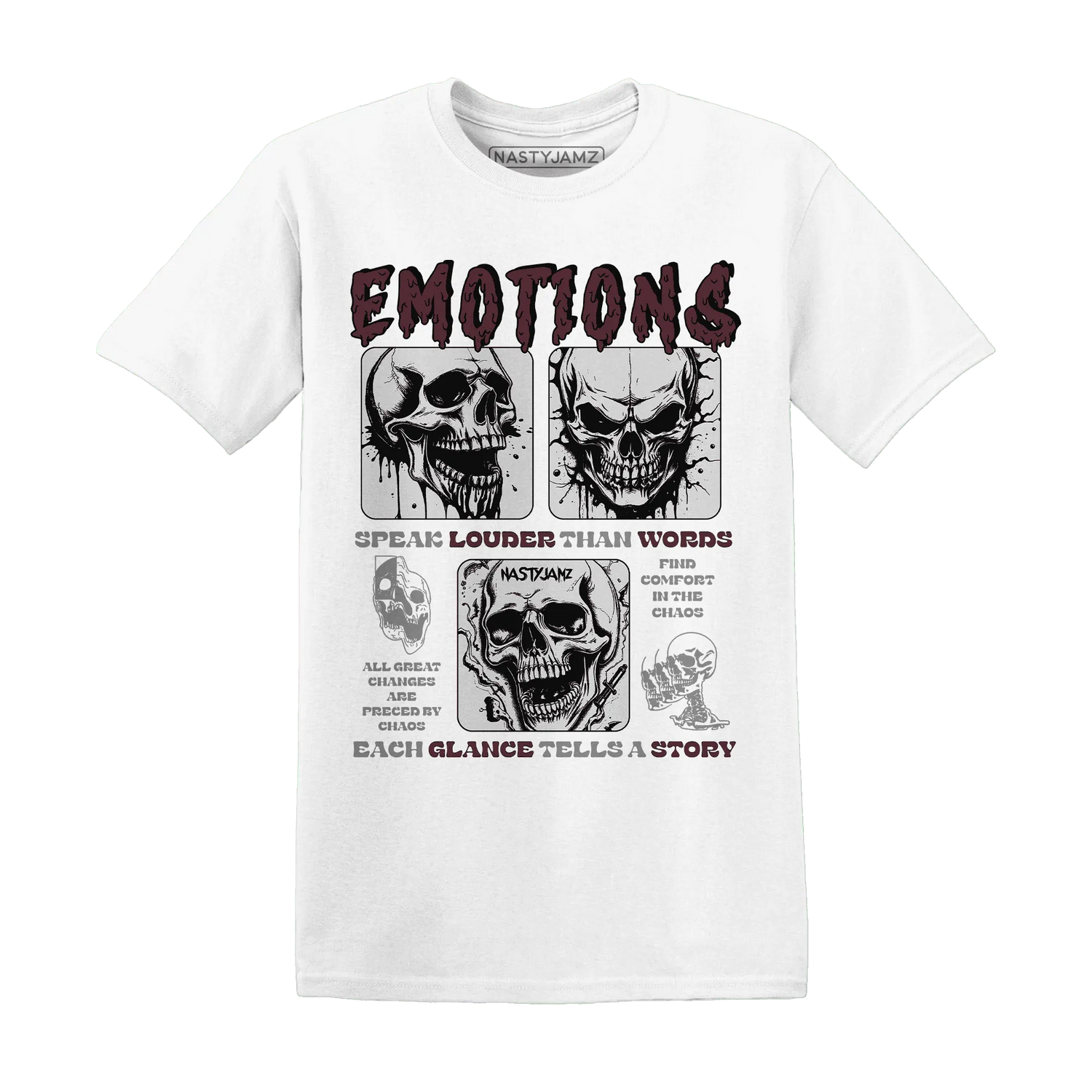 VaporMax-Night-Burgundy-NastyJamz-T-Shirt-Match-Emotions-Skull