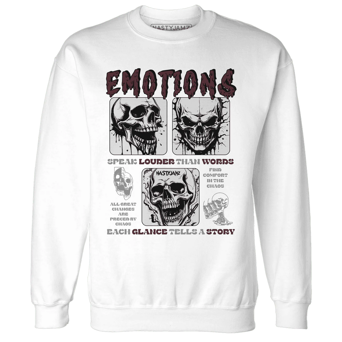 VaporMax-Night-Burgundy-NastyJamz-Sweatshirt-Match-Emotions-Skull