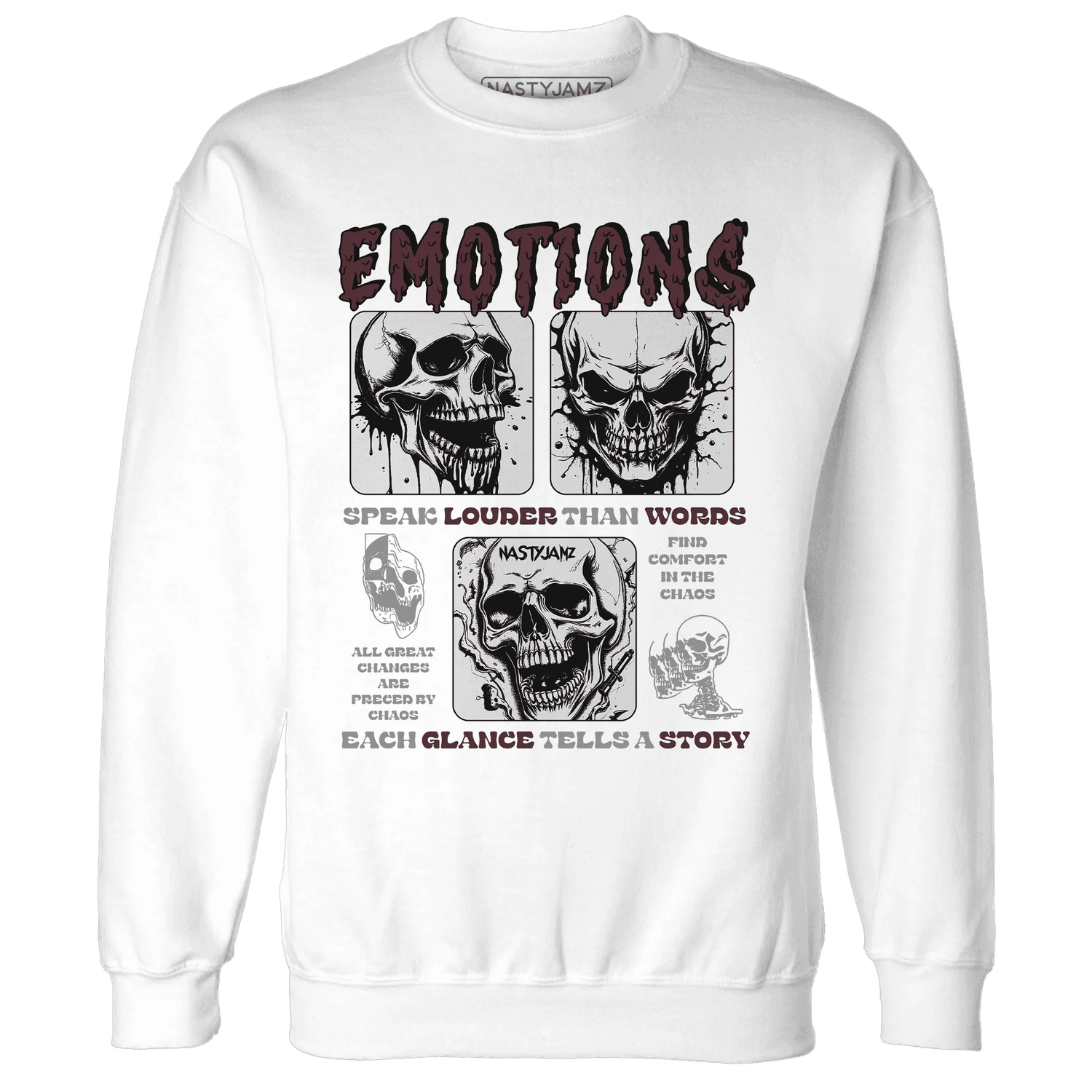 VaporMax-Night-Burgundy-NastyJamz-Sweatshirt-Match-Emotions-Skull