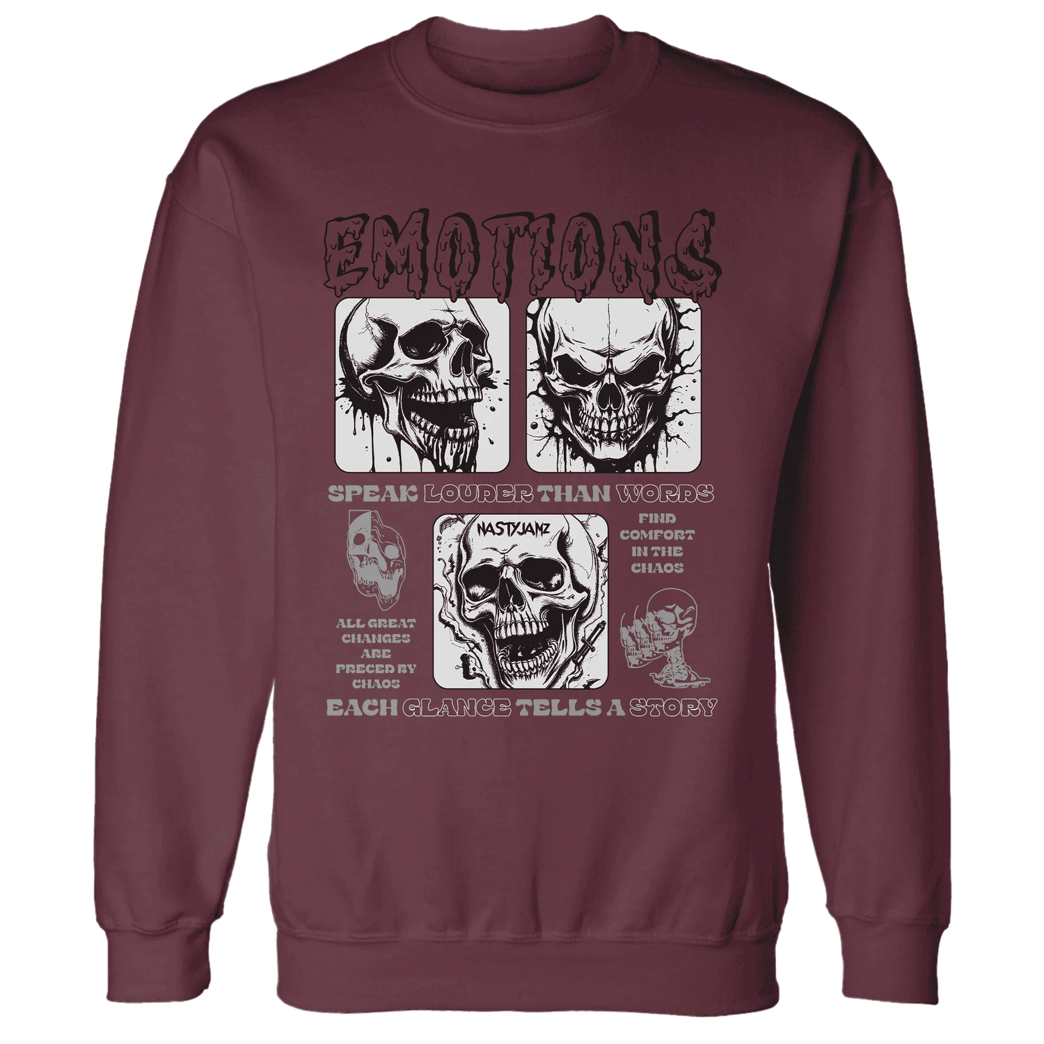 VaporMax-Night-Burgundy-NastyJamz-Sweatshirt-Match-Emotions-Skull