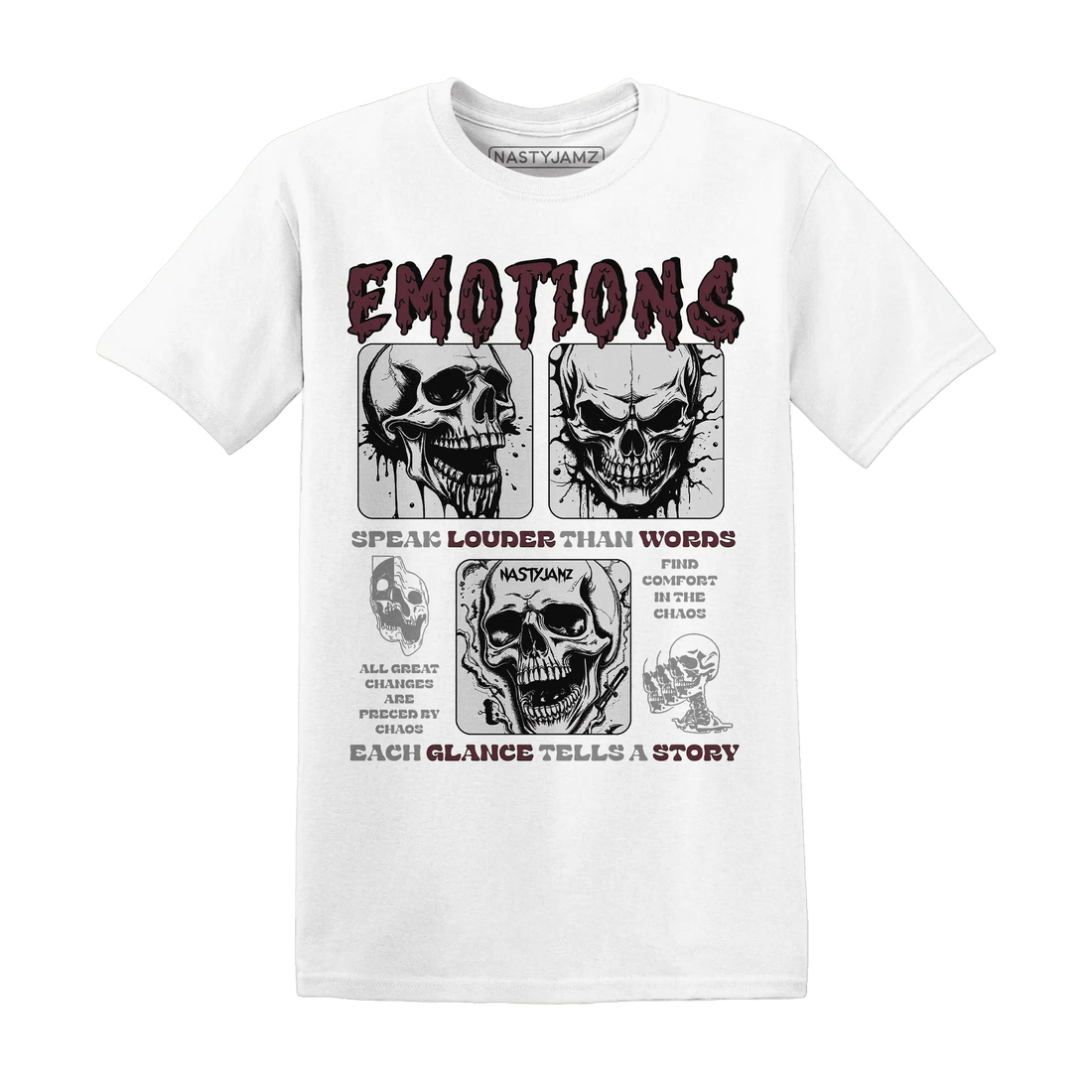 NastyJamz-VaporMax-Night-Maron-Burgundy-T-Shirt-Match-Emotions-Skull