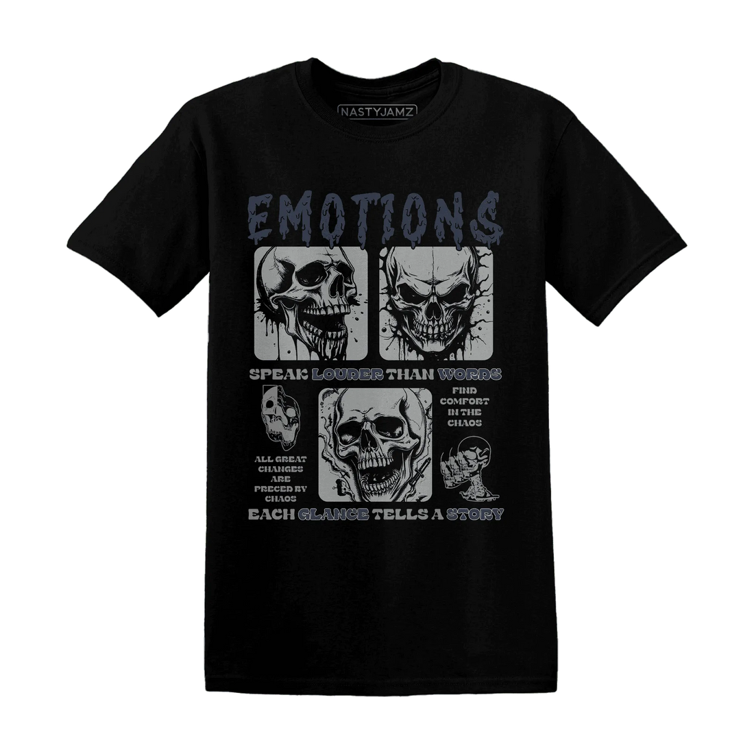 VaporMax-Plus-Midnight-Navy-White-Metallic-Silver-T-Shirt-Match-Emotions-Skull