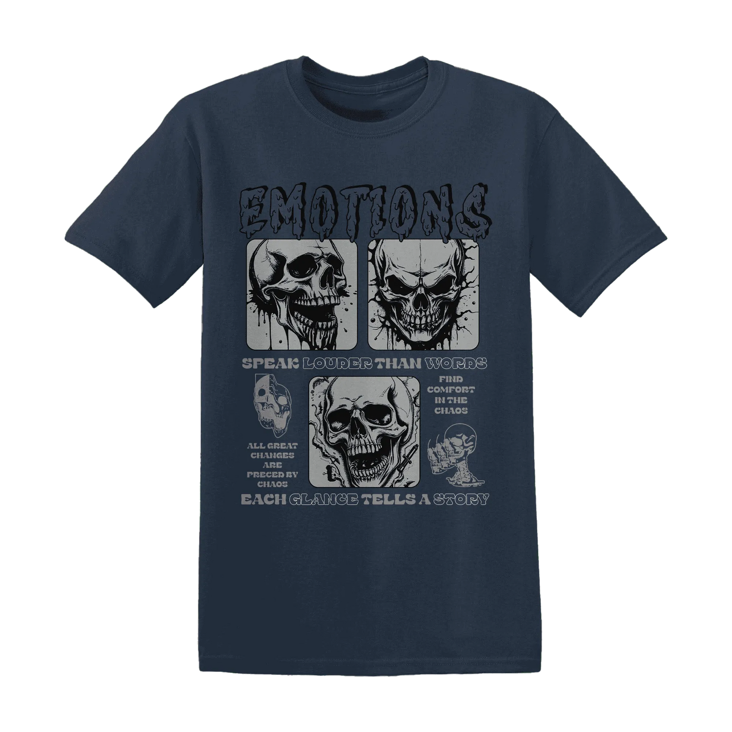VaporMax-Plus-Midnight-Navy-White-Metallic-Silver-T-Shirt-Match-Emotions-Skull
