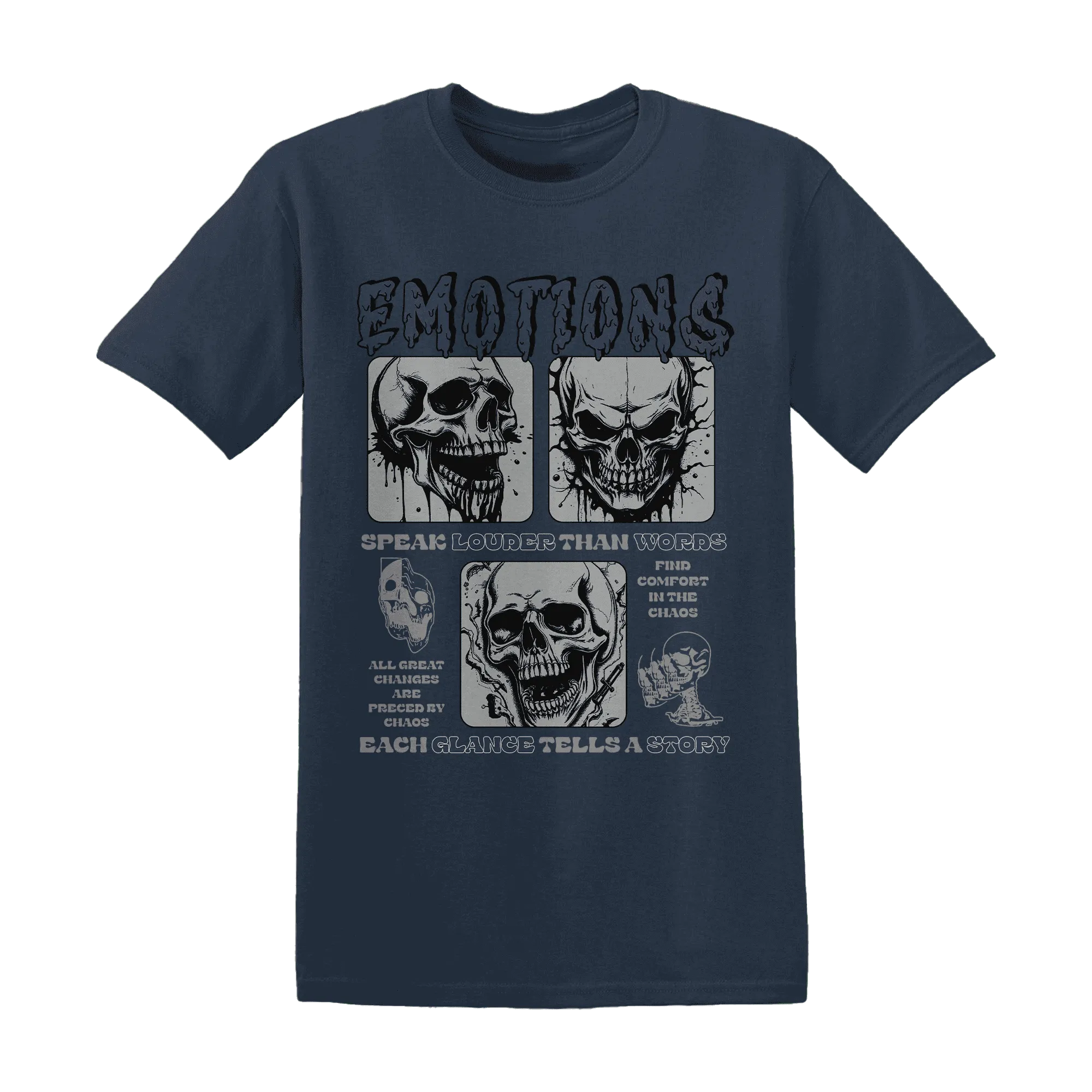 VaporMax-Plus-Midnight-Navy-White-Metallic-Silver-T-Shirt-Match-Emotions-Skull