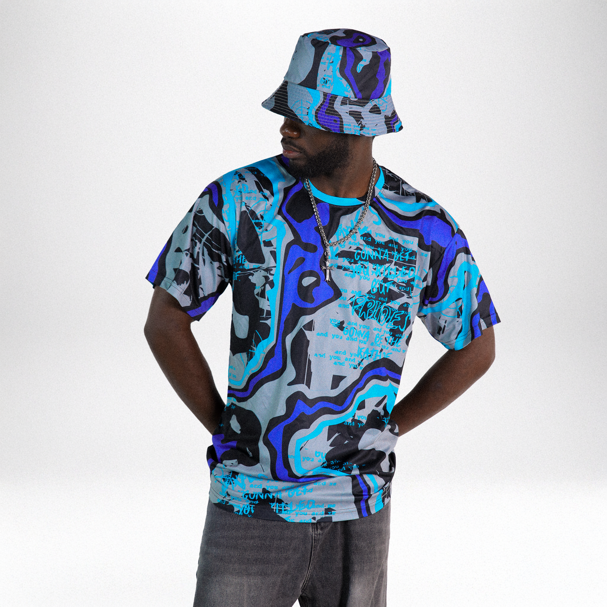 Aqua 8s NastyJamz T Shirt Match Pattern Love Kills You 3D All-Over Print