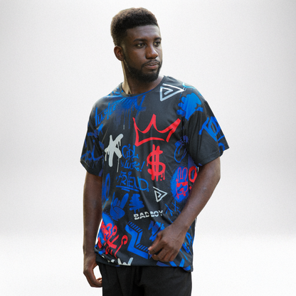 Rare Air 4s NastyJamz T-Shirt Match Graffiti King All-Over Print Doodle Style