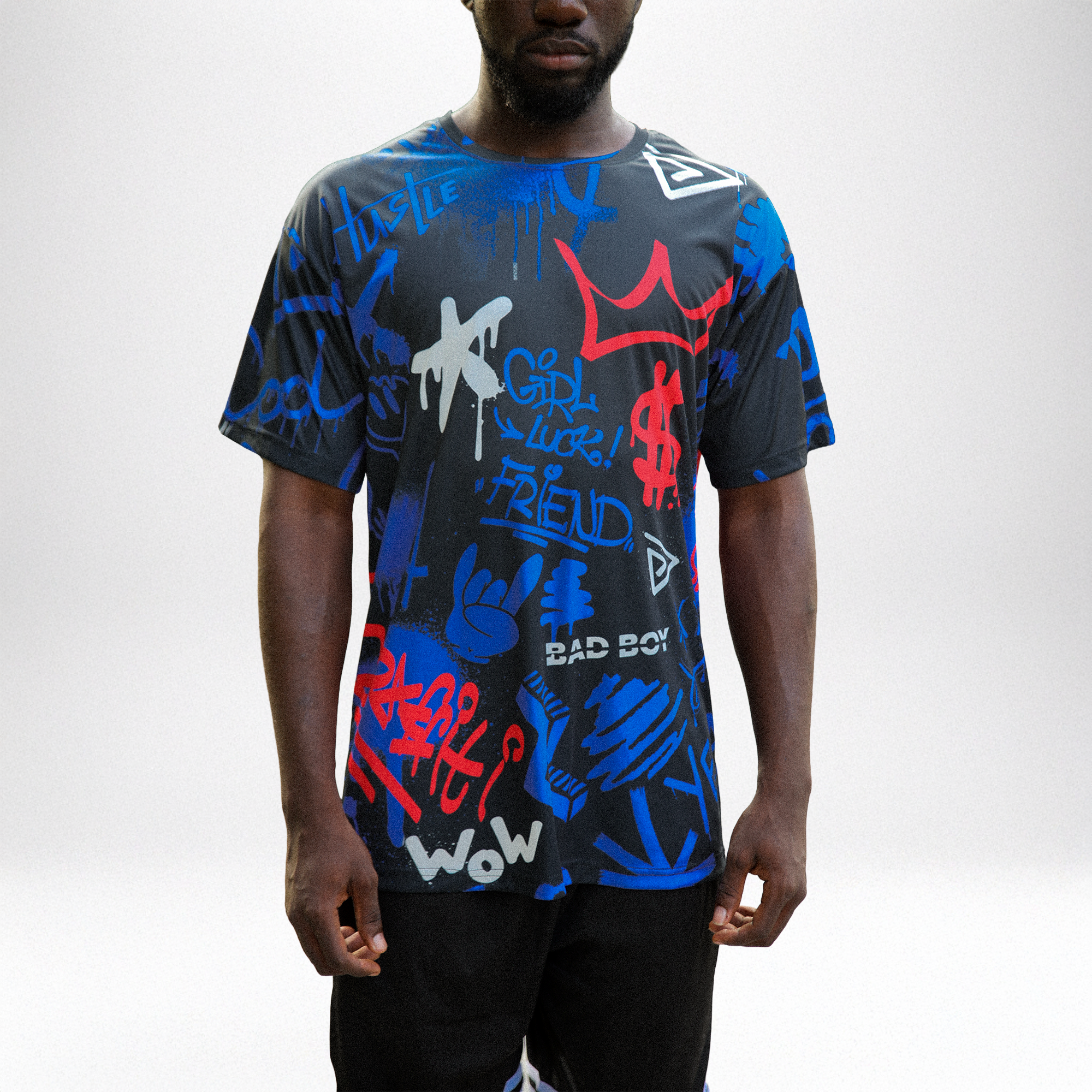 Rare Air 4s NastyJamz T-Shirt Match Graffiti King All-Over Print Doodle Style