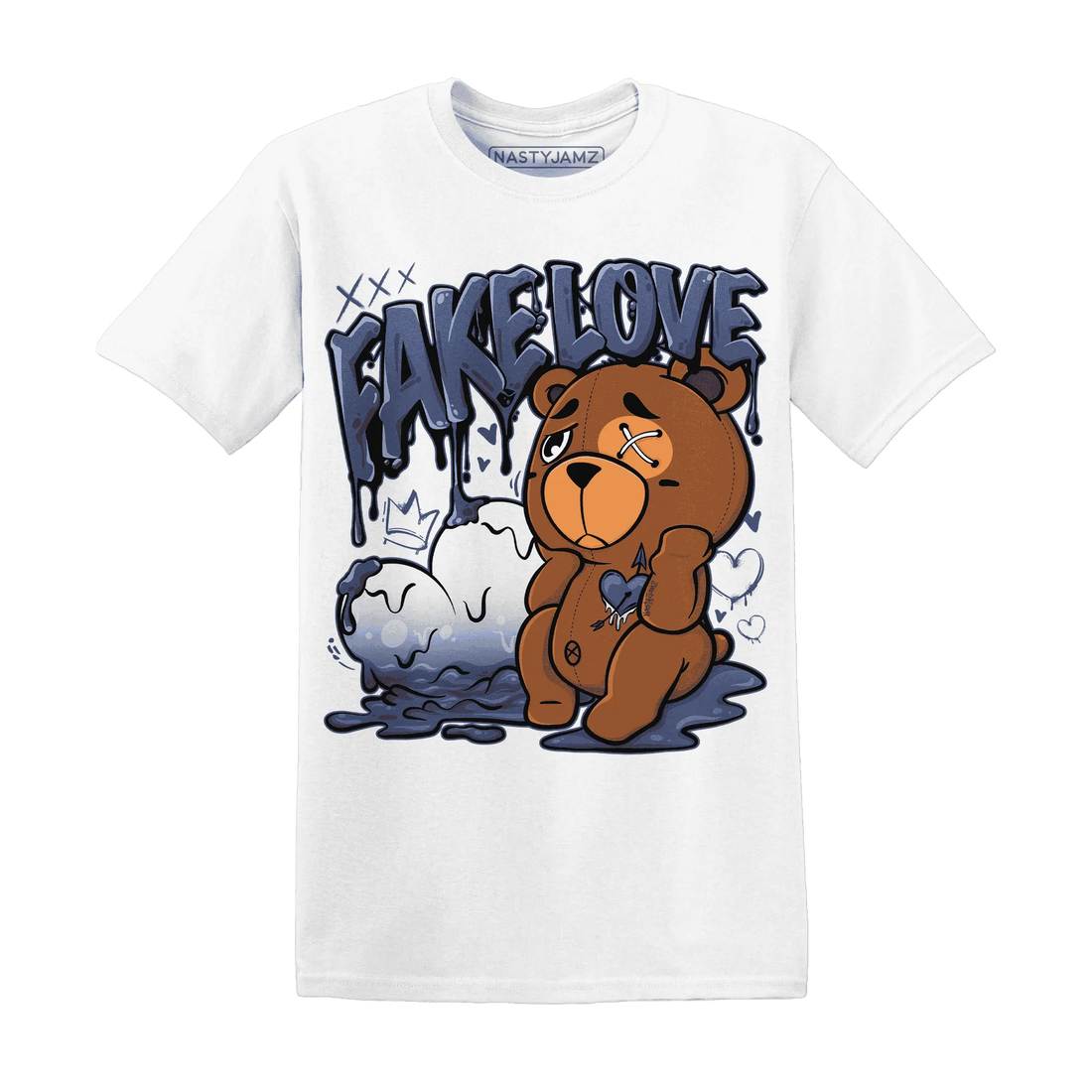 Low-Diffused-Blue-11s-T-Shirt-Match-Fake-Love-BER