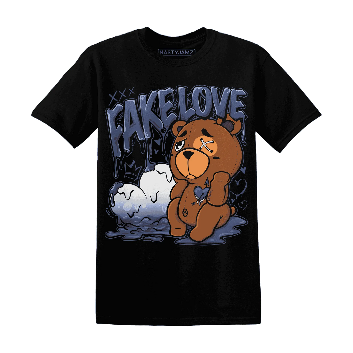 Low-Diffused-Blue-11s-T-Shirt-Match-Fake-Love-BER