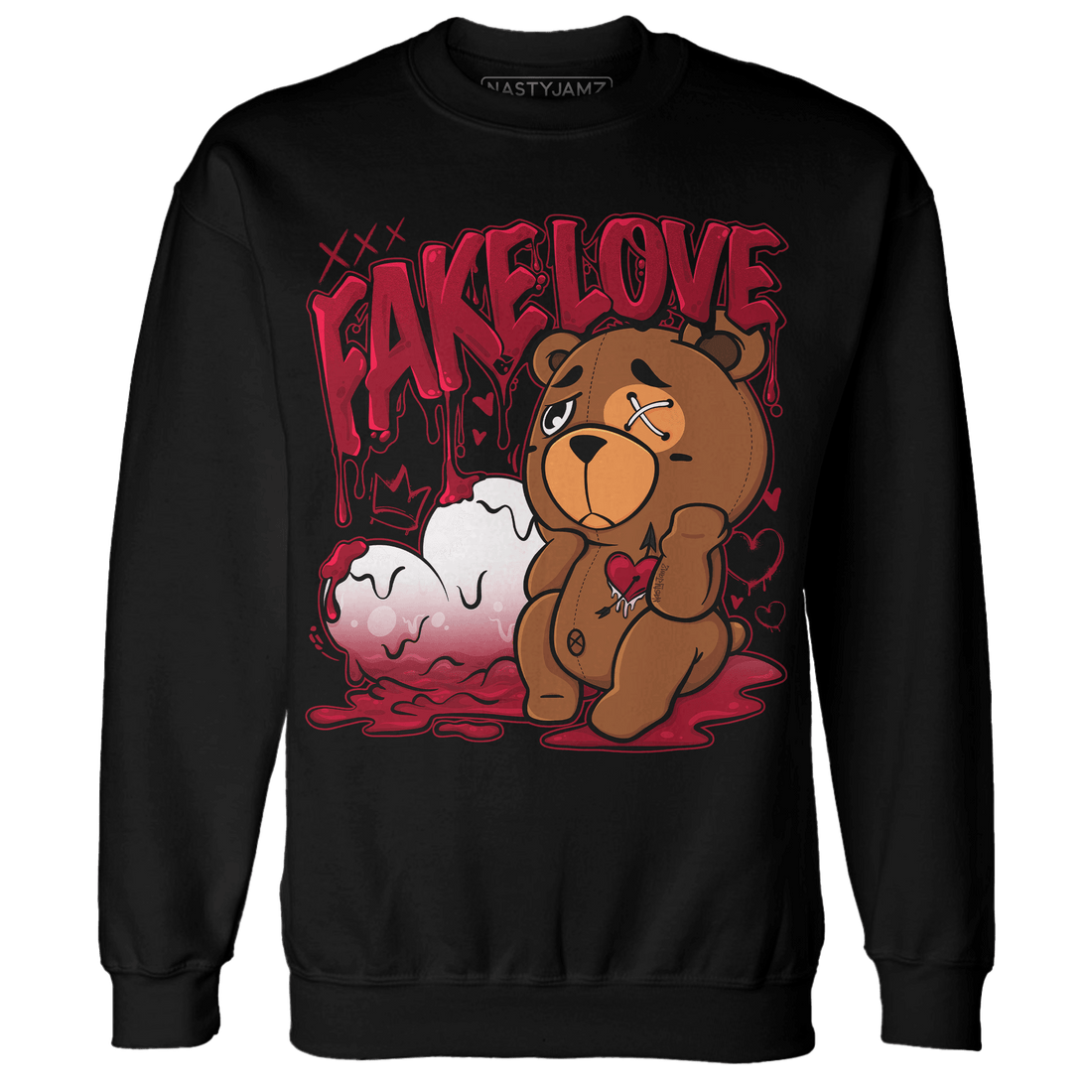Retro Red Taxi 12s Sweatshirt Match Fake Love BER - NastyJamz