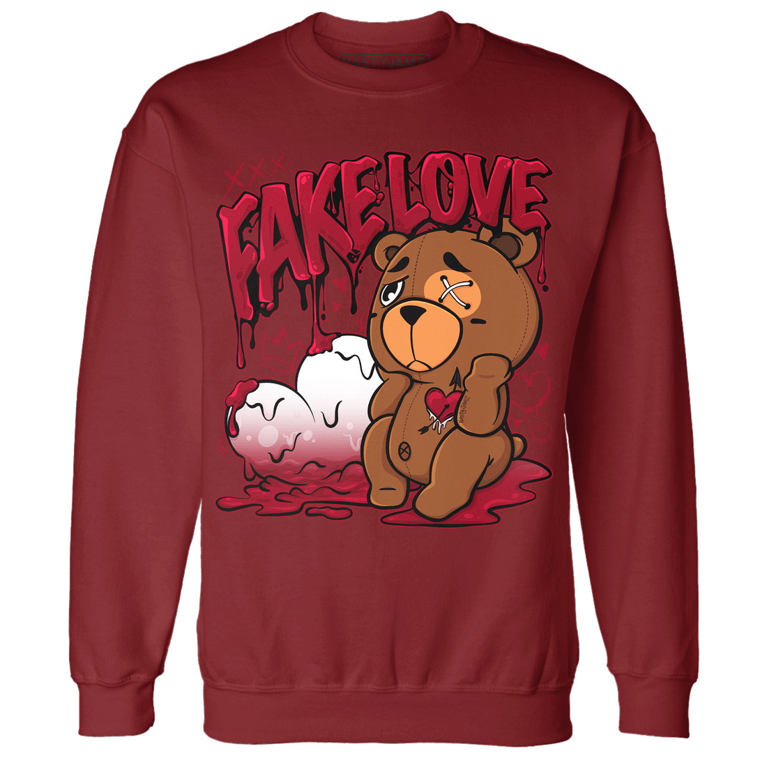 Retro Red Taxi 12s Sweatshirt Match Fake Love BER - NastyJamz