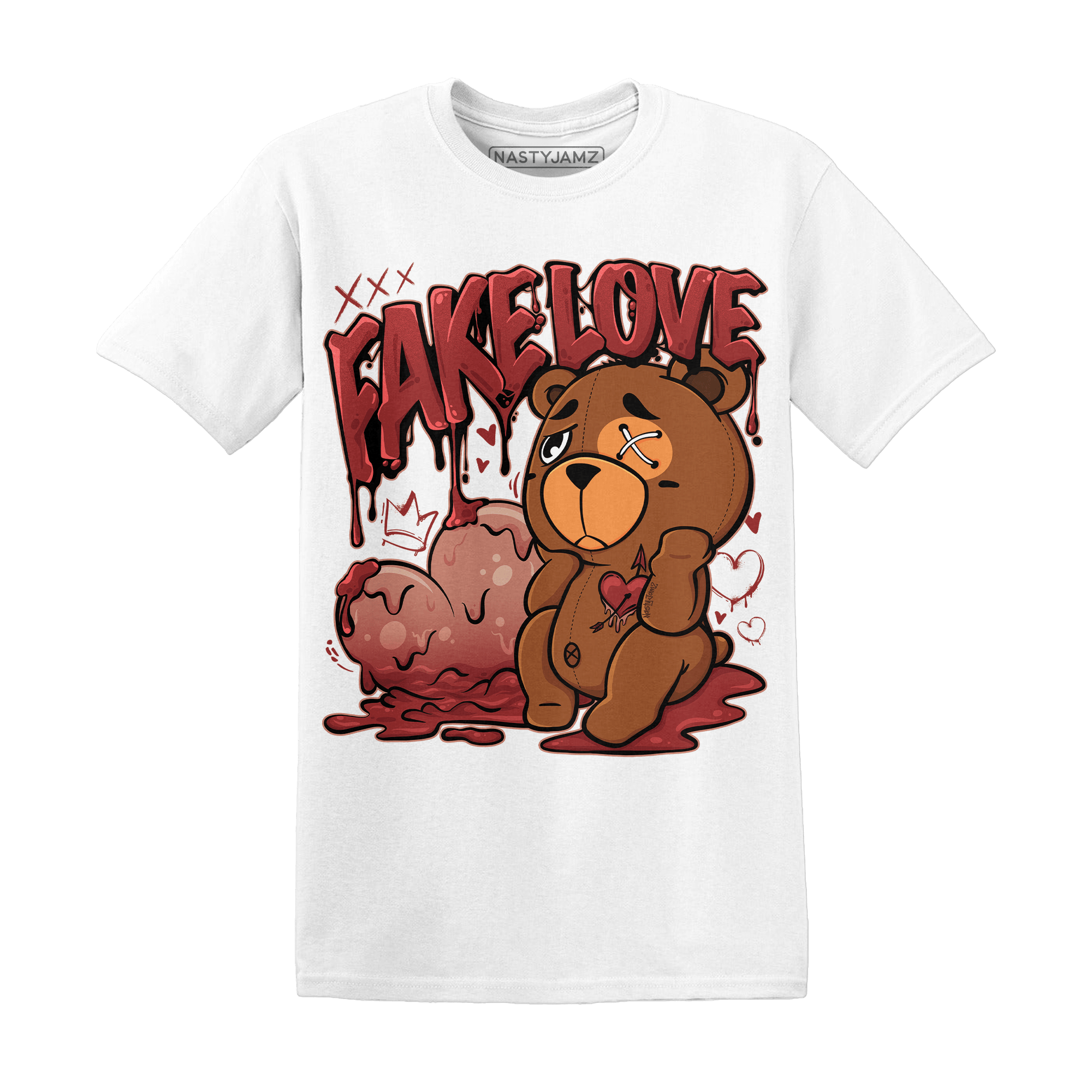 Dune Red 13s T Shirt Match Fake Love BER - NastyJamz