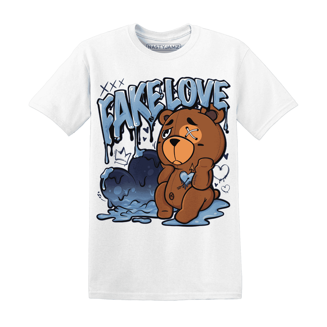 First In Flight 1s T Shirt Match Fake Love BER - NastyJamz