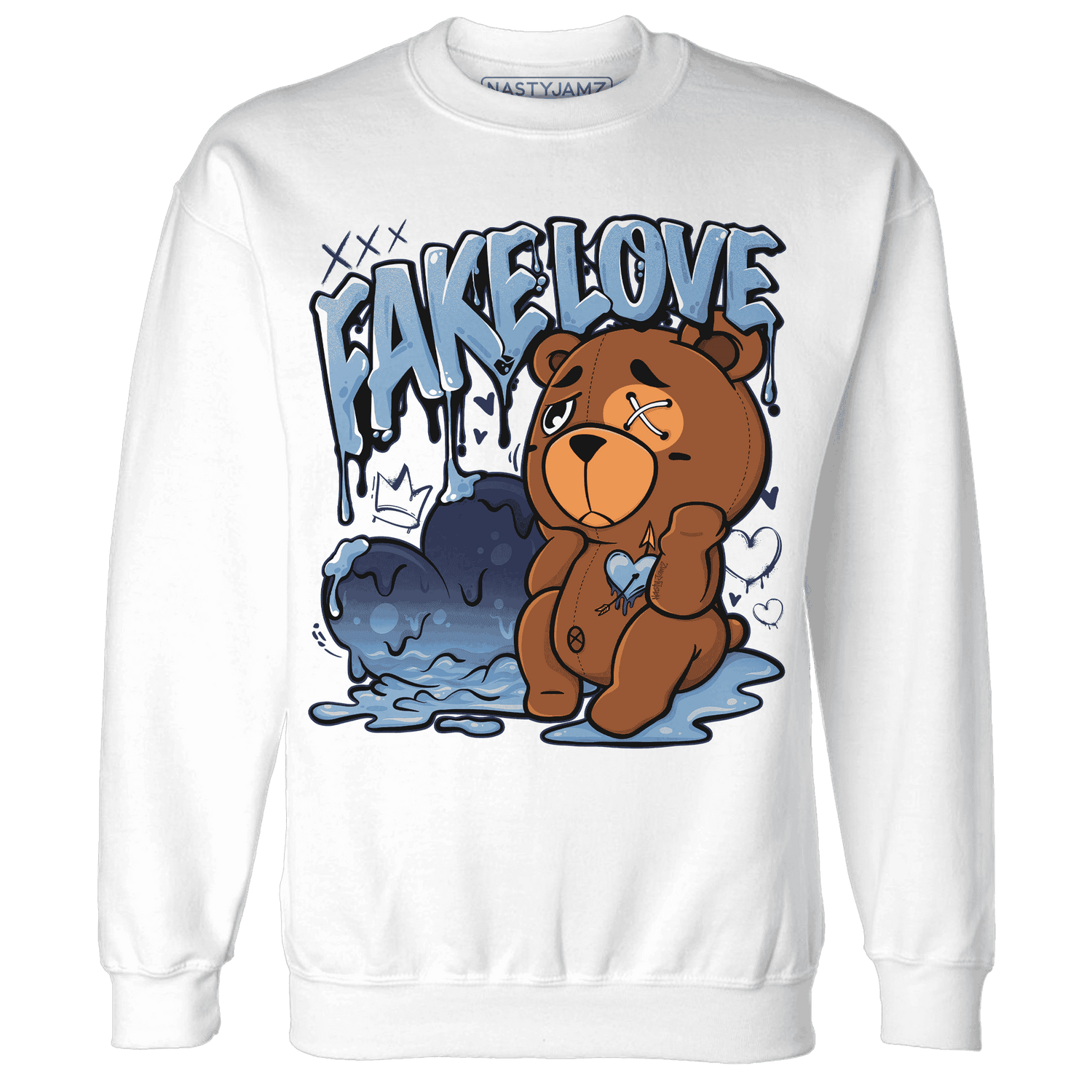 First In Flight 1s Sweatshirt Match Fake Love BER - NastyJamz