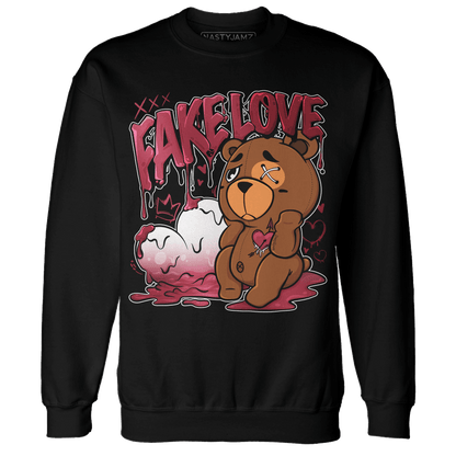High 85 Metallic Burgundy 1s Sweatshirt Match Fake Love BER - NastyJamz