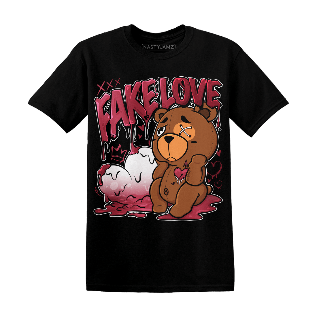 High 85 Metallic Burgundy 1s T Shirt Match Fake Love BER - NastyJamz