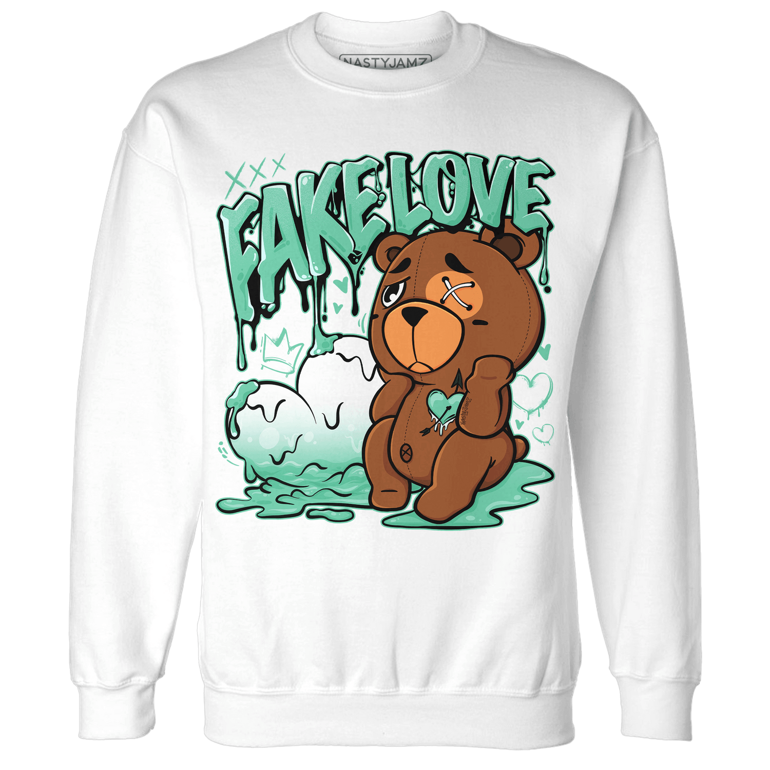 High OG Green Glow 1s Sweatshirt Match Fake Love BER - NastyJamz