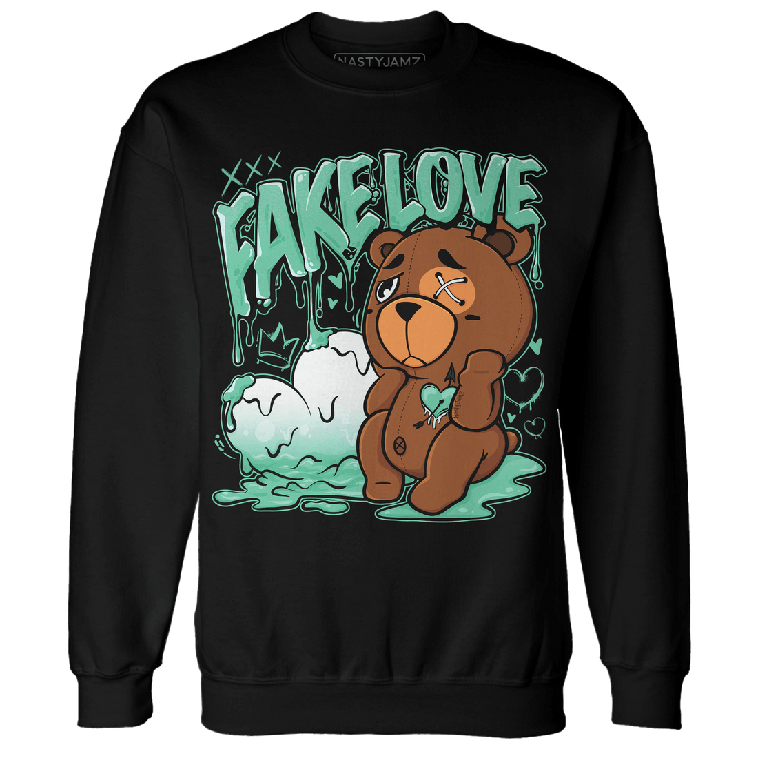 High OG Green Glow 1s Sweatshirt Match Fake Love BER - NastyJamz