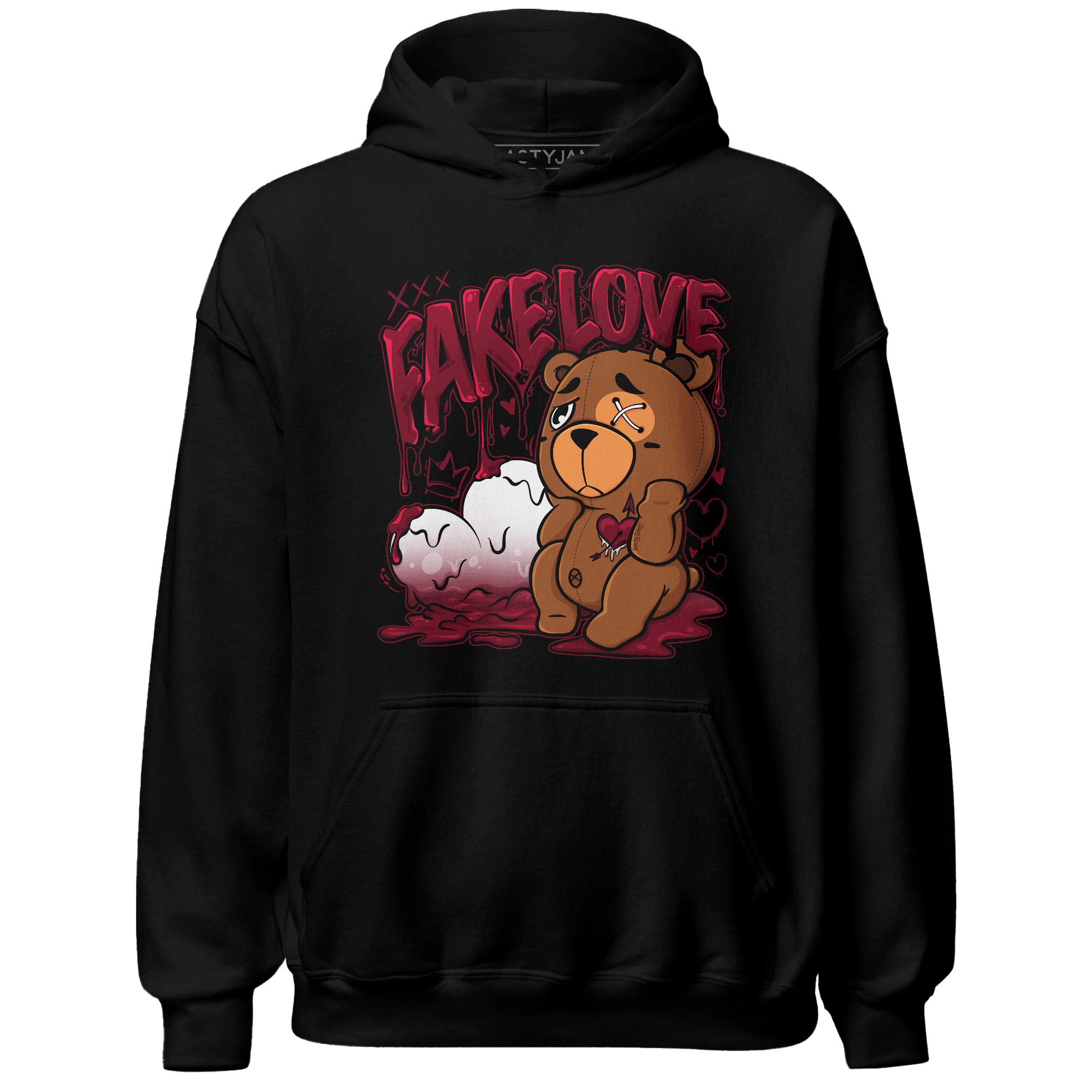 High White Team Red 1s Hoodie Match Fake Love BER - NastyJamz
